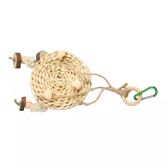 Bird Woven Swing Toy Natural Relieve Boredom Promotes Health Bird Woven Hammock