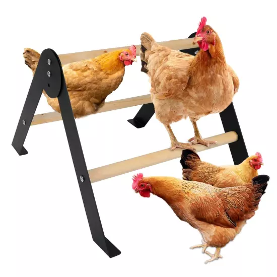 Wooden Chicken Roosting Perch, Metal and Wooden Training Hen Roosting Bars St...