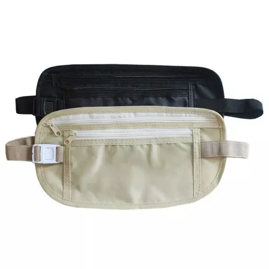 Invisible Travel Waist Packs Pouch for Passport Hidden Security Money Belt Bag