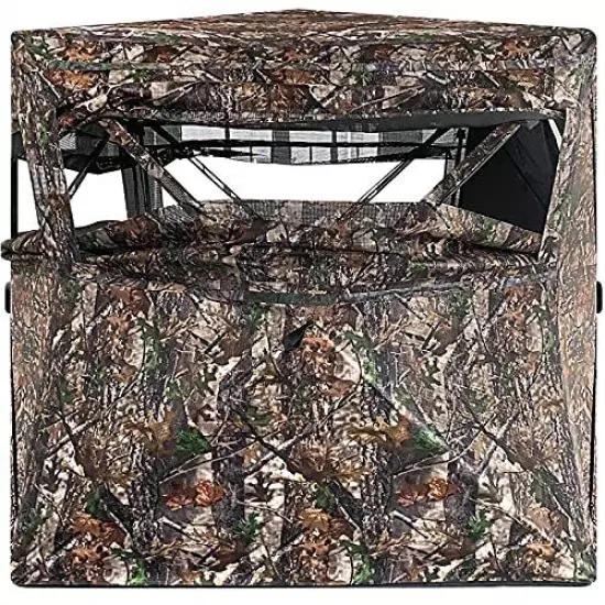 GEPPHILL Hunting Blind Full Three Panels Ground Blinds 270 Degree One-Way See...