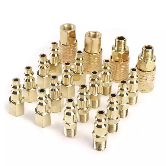 2/4/8Pcs 1/4'' NPT Brass Air Tool Couplers Accessories Quick Coupler Connector