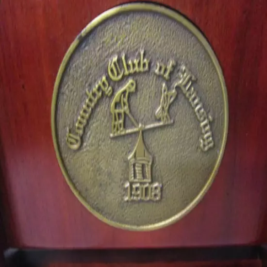 Cherry Wood Golf Men's Championship Trophy Clock - Country Club of Lansing 16' 