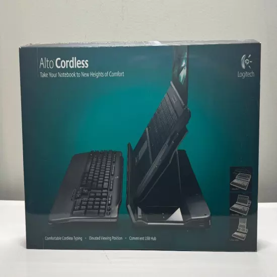 Logitech Alto Cordless Laptop Stand With Wireless Keyboard 