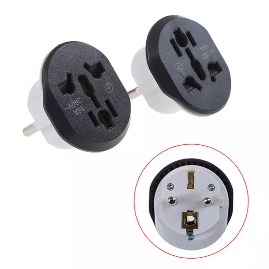 16A Universal EU Travel Adapter Euro Converter UK US AU to EU AC Socket Plug!