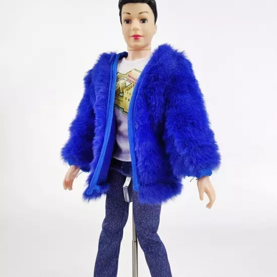 Blue Fur 1/6 Doll Clothes For Boy Doll Outfits Jacket T-shirt Pants Shoes