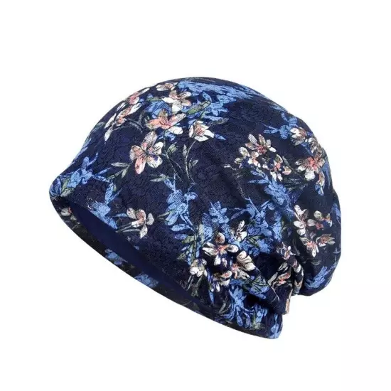 Women's Floral Lace Beanie Hat Cancer Chemo Cap Turban Multiple Colors Headwear