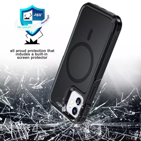 MagSafe Case Fr iPhone 13 Pro Max 15 Shockproof Heavy Duty Rugged Magnetic Cover