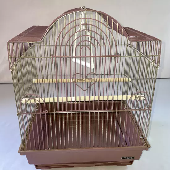 Prevue Wire Bird Cage Pink 17” Height x 13” Wide x 11” Deep.