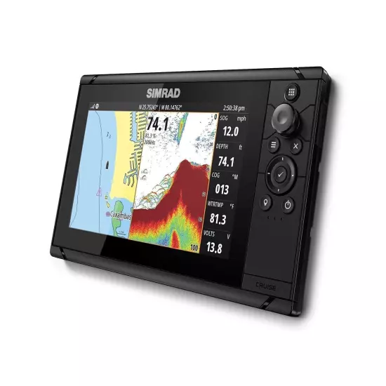 Simrad Cruise 9-9-inch GPS Chartplotter with 83/200 Transducer, Preloaded C-MAP