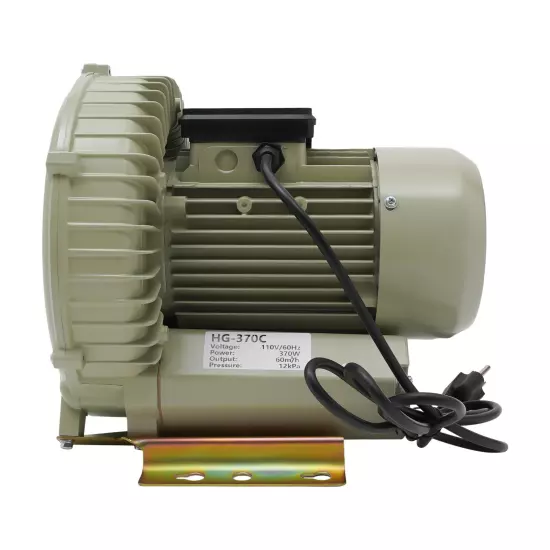 110V Industrial Fish Pond Tank Air Pump Blower Oxygen Aerator 370W 12kpa Durable