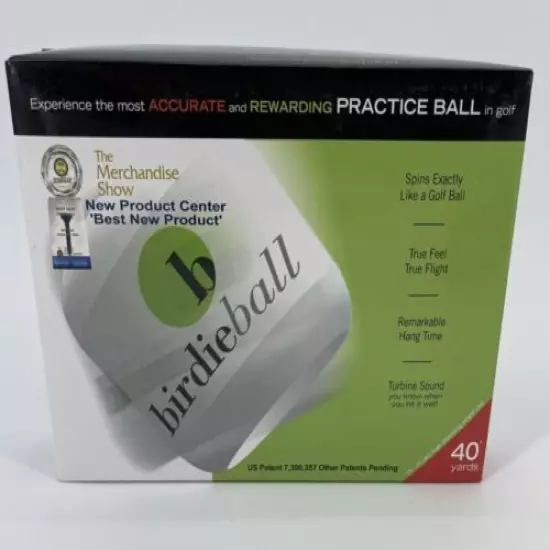 BirdieBall Practice Golf Balls Full Swing Limited Flight Golf Practice 12 New