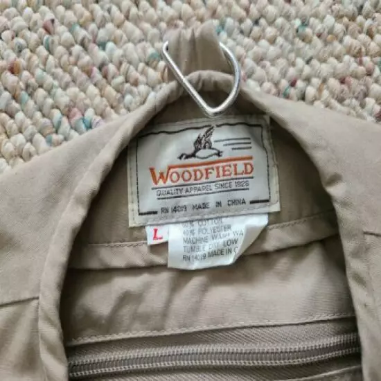 EUC Woodfield Men's Multi Pocket Fly Fishing Vest 20 Pockets Sz Large L Beige 