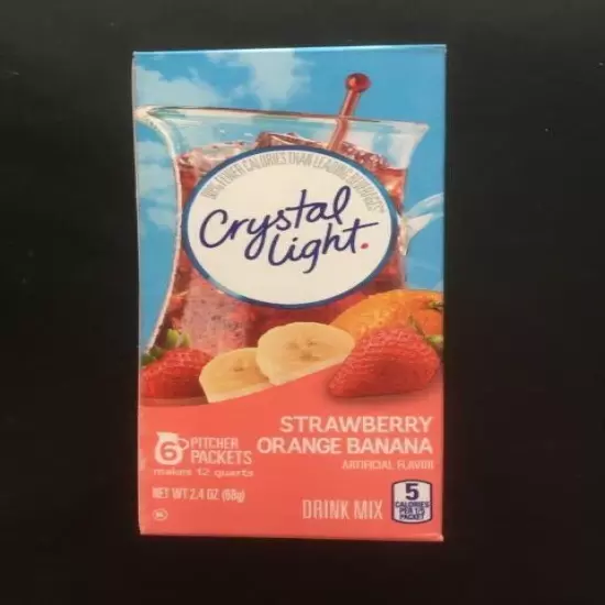 (12) Crystal Light Strawberry Orange Banana Drink Mix