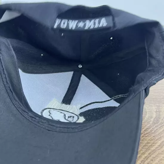 POW MIA Hat Not Forgotten Hat Black Hat Adjustable Adult Size Hat Black Cap