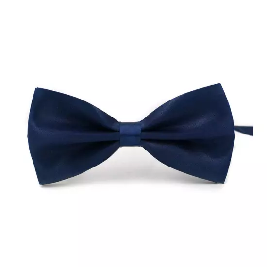 Men Bowtie Classic Wedding Party Bow Tie Solid Color Adjustable Necktie