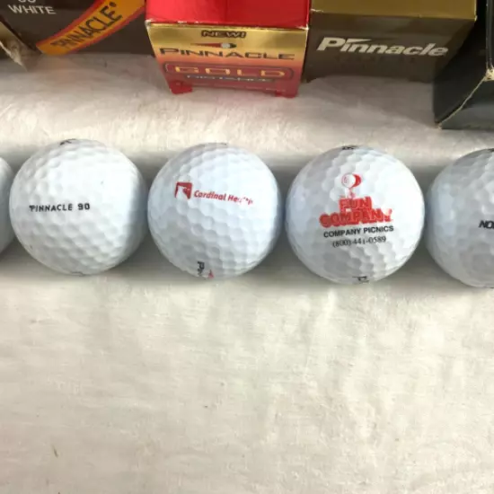 Lot of 24 Vintage Golf Balls Pinnacle 90 Gold Distance Pro Fore NWGold Floaters