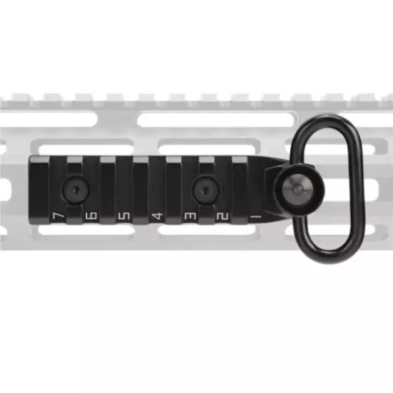 Ohhunt 20mm Picatinny Rail M-LOK Adapter 7 Slots Mount Base w/ QD Sling Swivel