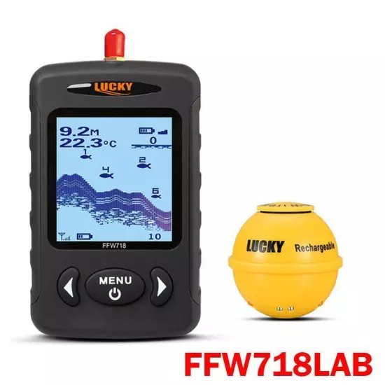 Rechargeable Fish Finder FF1108-1CWLA/CT Sonar Sensor Max 45M Water Depth