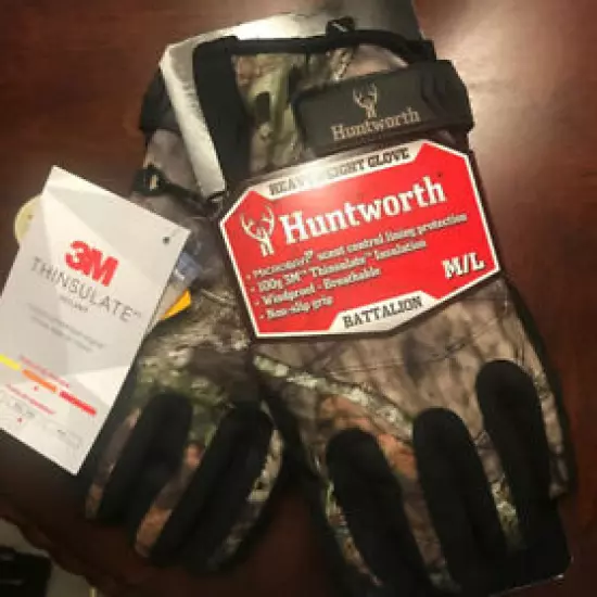 Huntworth Mossy Oak Country Heavyweight, Insulated & Breathable Gloves Size M/L 