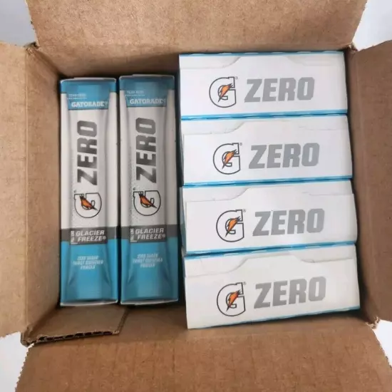 Gatorade G Zero Glacier Freeze Sugar Free Powder Sticks 6 Boxes (60 Sticks)