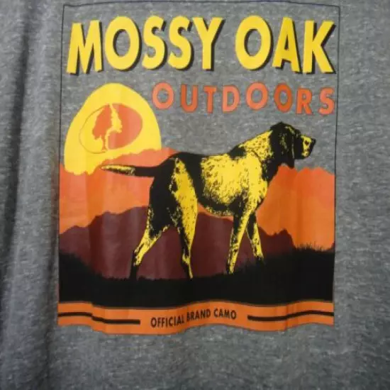  Mossy Oak Outdoor Hunting Men Short Sleeve Shirt Color Gray Size XLG