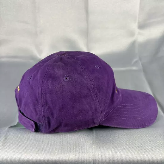 Crown Royal Hat Black Purple Script Logo Crown Embroidered Strapback