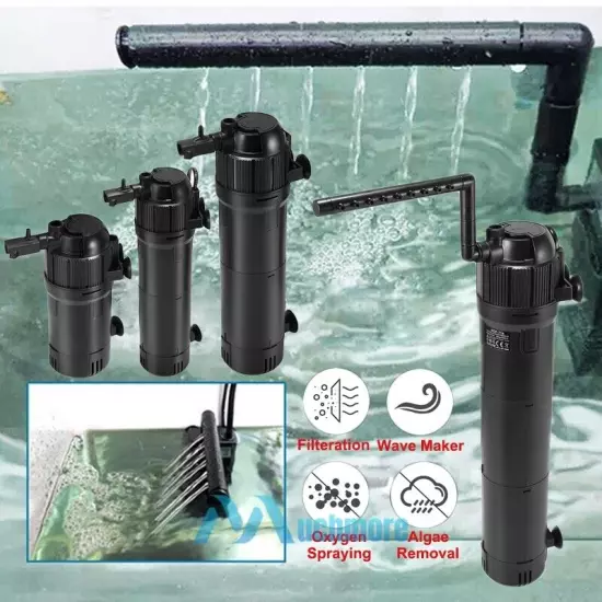 Internal Oxygen Water Filter Submersible Fish Tank Air Pump Aquarium Wave Maker