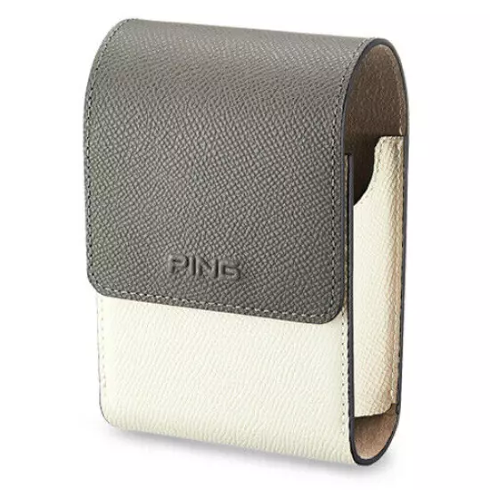 PING Leather Golf Rangefinder Distance Measuring Case Pouch (Gray)