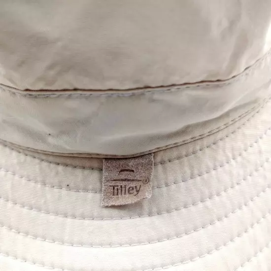 Tilley Endurables Air Flo Khaki Hat Mesh Ventilation Adjustable Strap Sz 7 3/8