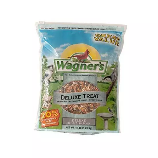 Deluxe Treat Blend Wild Bird Food, 4 Pound (Pack of 1)