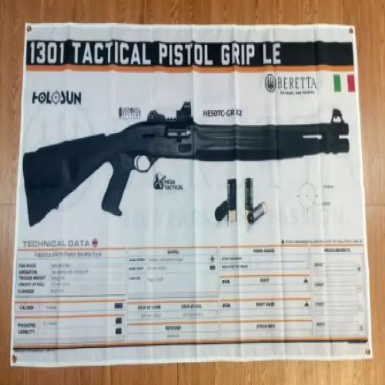 TACTICAL SHOTGUN BERETTA 1301 PISTOL Banner Poster 3x5ft Parts Decal Gun M268