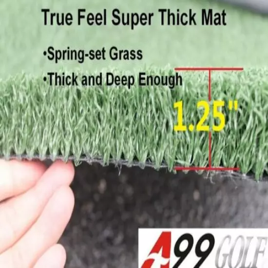 A99Golf True Feel Turf Synthetic Grass Practice Hitting Mat Can Insert Real Tees