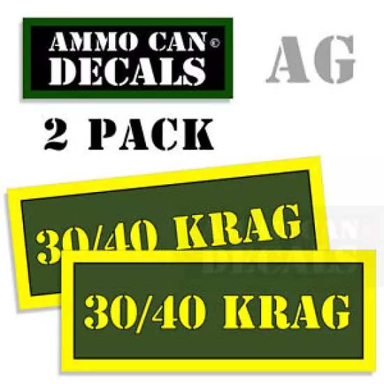 30/40 Ammo Can Box Decal Sticker bullet ARMY Gun safety Hunting 2 pack AG