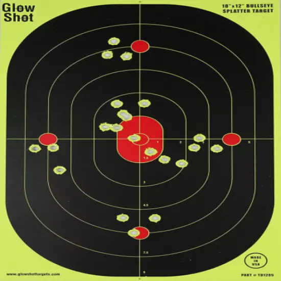 12X18-Inch Bullseye Glowshot Splatter Targets, 50 Packs 50 Pack