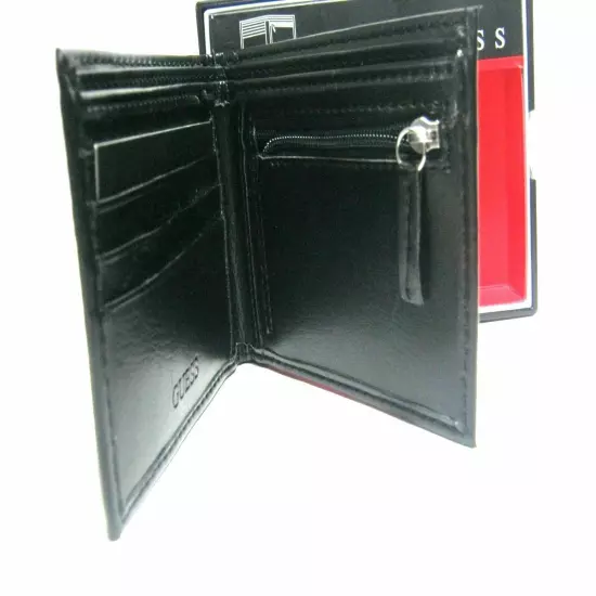 GUESS MEN'S DOUBLE BILLFOLD BLACK CREDIT CARD ID WALLET 