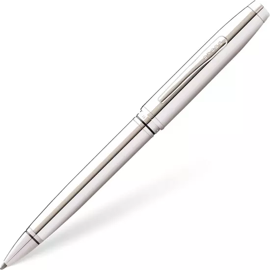 CROSS Ballpoint Pen Coventry Free Engraving Gift Idea Box Chrome Silver Quality