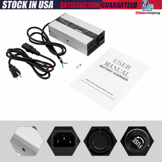 36 Volt DL-220W Golf Cart Battery Charger with Power Supply Cable New