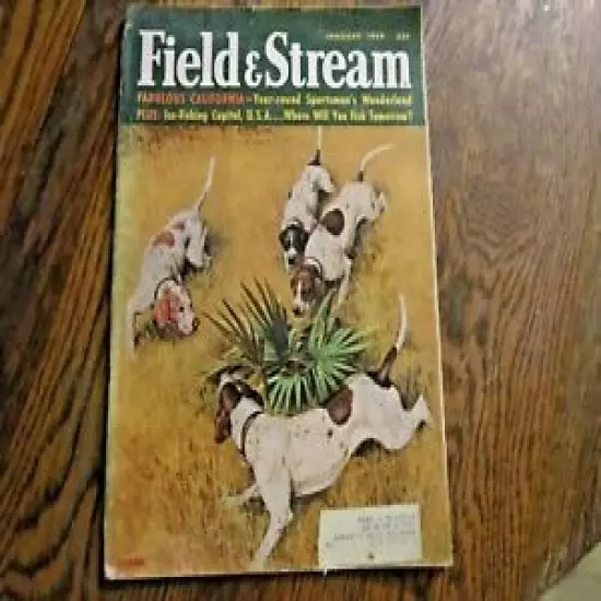 Field and Stream Magazine January 1959 Vintage Issue- Free Shipping!