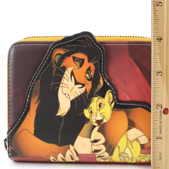 Loungefly Lion King Disney Villains Scar Simba Zipper Wallet Faux Leather New