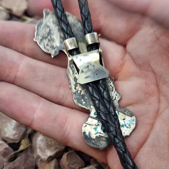 Southwest Sterling Silver 36 Rimfire Gun Shaped Bolo Tie