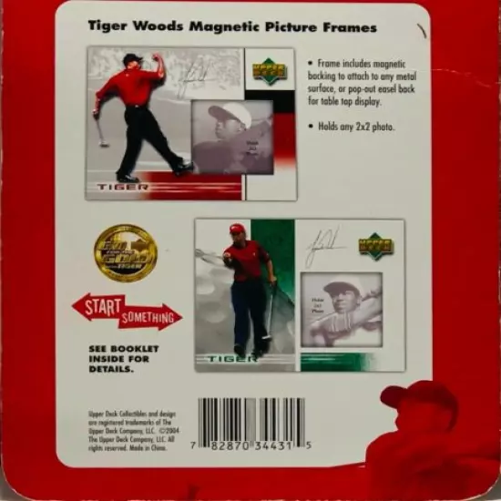 Tiger Woods Magnetic Photo Frame & Brookstone Electronic Golf Scorecard ~ Set #2