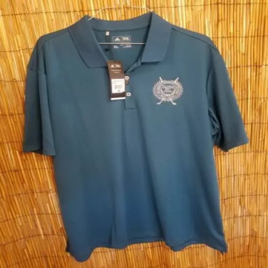 MENS XL ADIDAS GOLF SHIRT WITH McLENNAN COMMUNITY COLLEGE WACO TEXAS ON CHEST