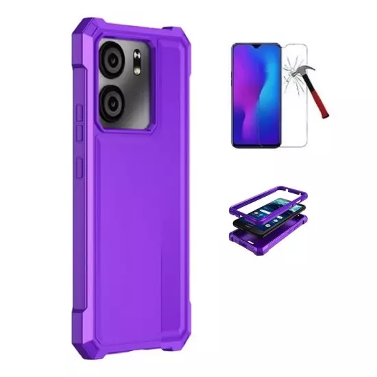 For Blu View 5 (B160V), Full Body TPU Cover Case + Tempered Glass