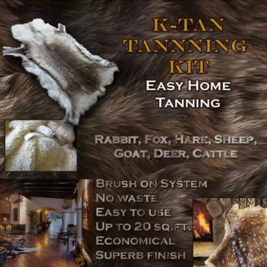 CP6 K-Tan Home Tanning Kit for Deer, Sheep, Fox Skins, Cow Hide + More