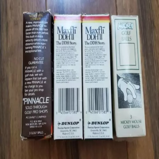 Vintage golf balls MAXFLI ddhII , pinnacle , Disney - free ship