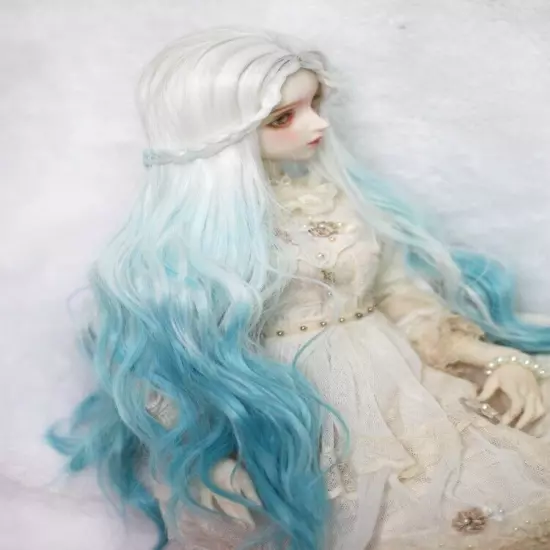 Curly hair bangs braid High Temperature Fiber BJD Doll Wig for 1/3 1/4 1/6