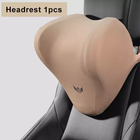 Curved Car Seat Headrest Car Neck Pillow Cushion Back Lumbar Support 