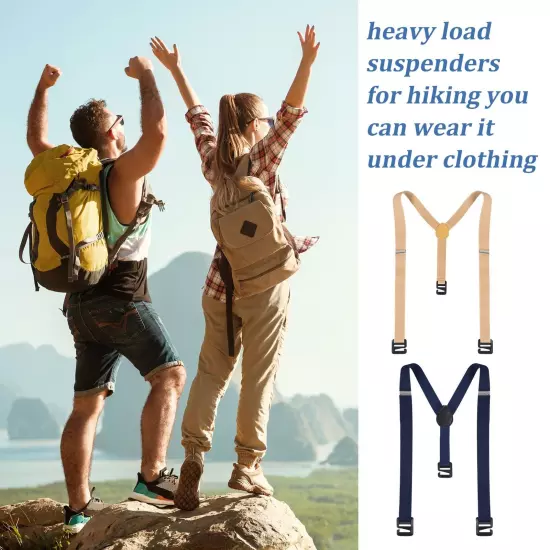 3 Pcs Hidden Suspenders for Men Hiking Elastic Suspenders Under Clothes Stays