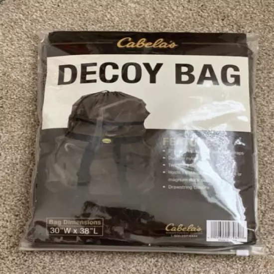 Cabelas Decoy Bag New 30”X 38” Duck Decoy Hunting Nylon Mesh Bag