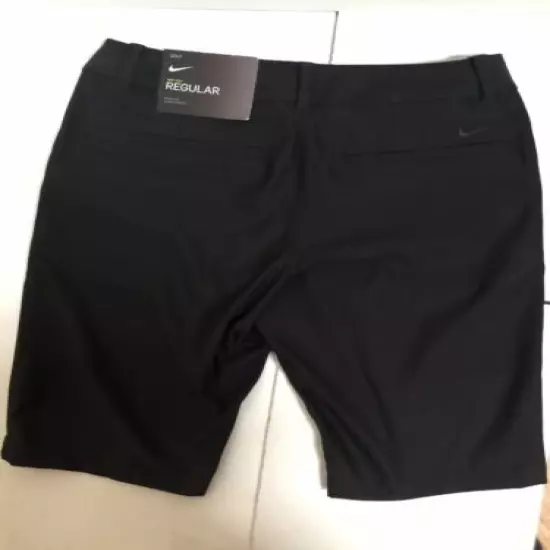 NWT Womens Size 0 Nike Golf Shorts Black Bermuda Length 747135-010